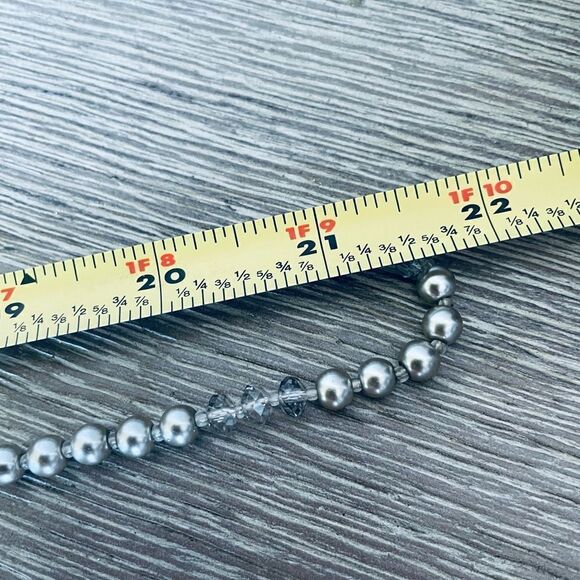 Long Champagne Pearl Beaded Necklace - Picture 4 of 4